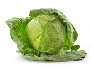 Fresh cabbage isolated on white background